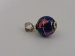 Zilveren hanger wereldbol                               Z115, Gebruikt, Blauw, ., Ophalen of Verzenden