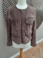 Prachtig nubuck leren jasje Essentiel Antwerp, valt als S/M, Ophalen of Verzenden, Zo goed als nieuw, Maat 38/40 (M), Groen