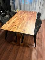 Complete IKEA Eettafelset Nackanas & Lisabo, Ophalen, Zwart, Zo goed als nieuw, Vier