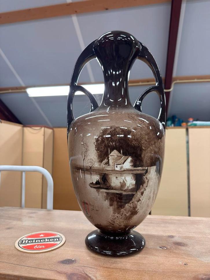 Antieke Amfora Vaas Henri Breetvelt J van Rossum du Chattel, Antiek en Kunst, Antiek | Vazen, Ophalen of Verzenden