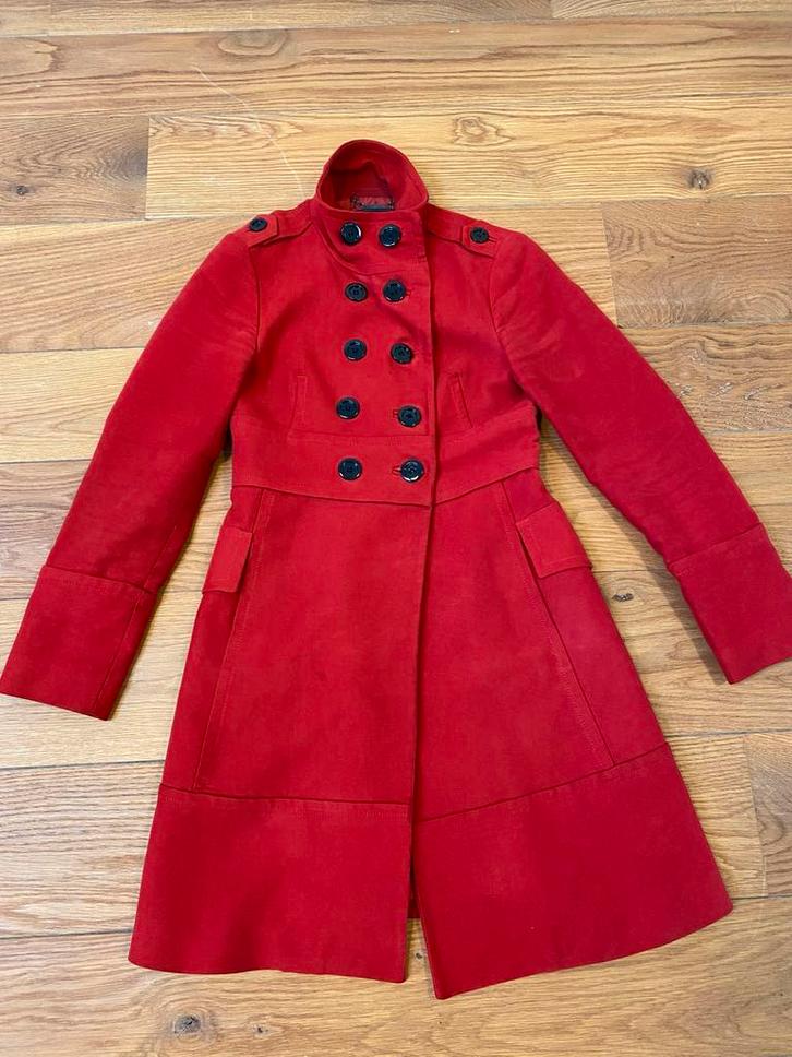 Mango Suit Rode Jas - Maat XS, Kleding | Dames, Jassen | Winter, Gedragen, Maat 34 (XS) of kleiner, Rood, Ophalen of Verzenden