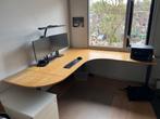 Ruim en stevig hoekbureau (IKEA Galant), Ophalen, In hoogte verstelbaar, Gebruikt, Bureau