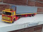 Tekno  Scania  141  met  Huifoplegger  van  Vlietko., Hobby en Vrije tijd, Modelauto's | 1:50, Ophalen of Verzenden, Nieuw, Bus of Vrachtwagen