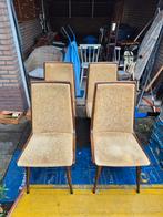 4 x vintage retro eetkamerstoel stoel stoelen coja culemborg, Ophalen, Gebruikt, Bruin, Vintage