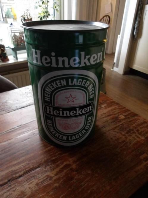 Heineken ton / blik/ trommel (groot) (nr.1), Verzamelen, Biermerken, Zo goed als nieuw, Overige typen, Heineken, Ophalen of Verzenden