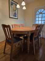 Eethoek tafel eettafel met 6 stoelen, Ophalen, Gebruikt, 4 tot 6 stoelen