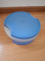 Blauwe Tupperware Koektrommel, Ophalen of Verzenden, Gebruikt, Blauw, Bus of Trommel