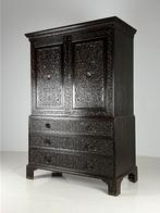 Victoriaans Kabinet handgesneden Engels antiek 19e eeuw, Ophalen, Gebruikt, 25 tot 50 cm