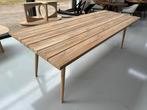 Teak tuintafel 200 - 240 - 280cm buitentafel teak tafelpoten, Huis en Inrichting, Tafels | Eettafels, 200 cm of meer, Nieuw, Teakhout