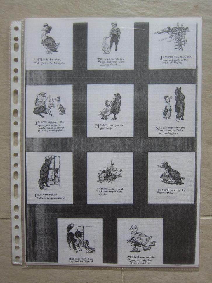 borduurpatroon Jemima Puddle-Duck' by Beatrix POTTER, Hobby en Vrije tijd, Borduren en Borduurmachines, Zo goed als nieuw, Patroon