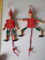 Pinokkio trekpop marionet hout, set van 2, Ophalen of Verzenden