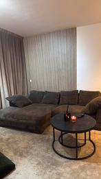 Bruine Hoekbank Mino - Ribstof, flexibel!, 250 tot 300 cm, Gebruikt, 100 tot 125 cm, Hoekbank