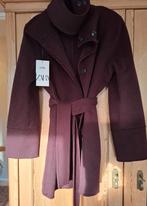 Zara Nieuw Mooi Burgundy Jasje wolblend, Maat 38/40 (M), Overige kleuren, Zara, Nieuw