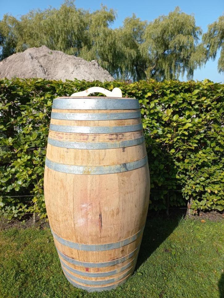 Regenton Eikenhouten Wijnvat Sigaarmodel 275 liter, Tuin en Terras, Regentonnen, Nieuw, Hout, 150 liter of meer, Ophalen
