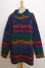 Warme fleece handmade (dus uniek) mooie kleuren trui! XXL, Kleding | Dames, Verzenden, Zo goed als nieuw, Maat 46/48 (XL) of groter