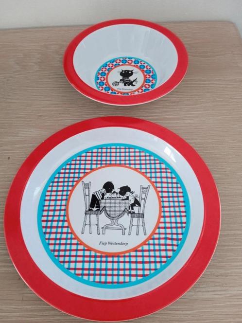 Eetsetje Jip en Janneke, Huis en Inrichting, Keuken | Servies, Zo goed als nieuw, Bord(en), Overige stijlen, Ophalen of Verzenden