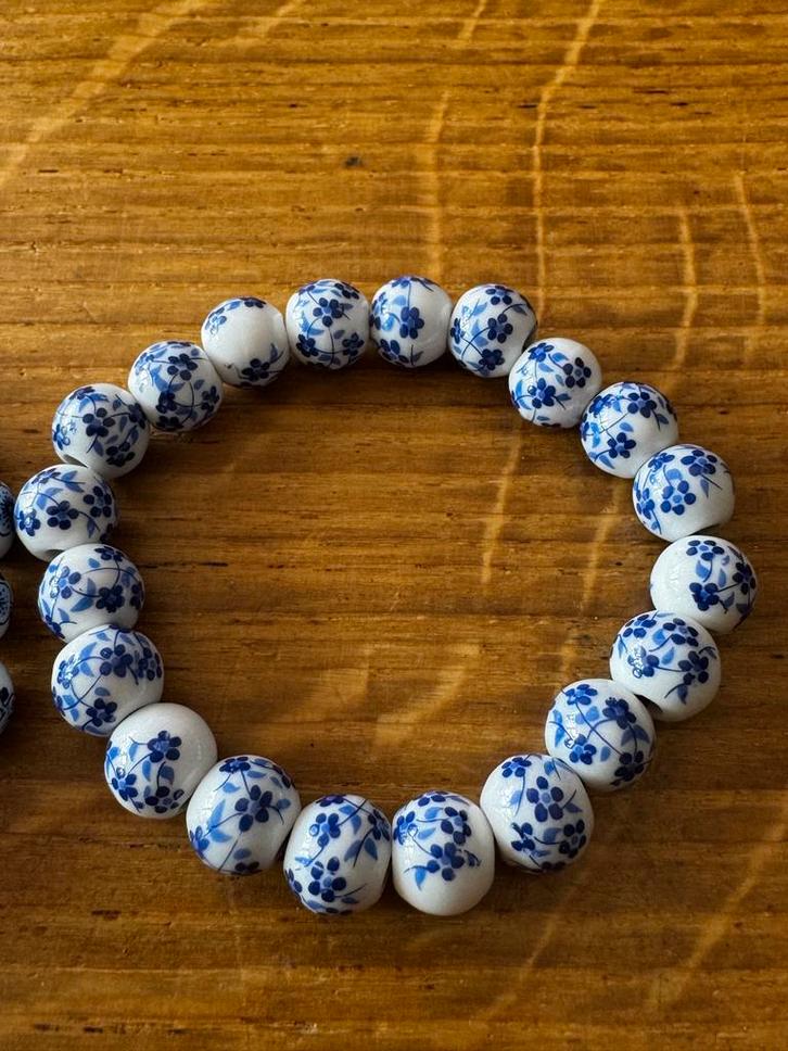 Delfts Blauwe Armbandjes, Sieraden, Tassen en Uiterlijk, Armbanden, Nieuw, Overige materialen, Blauw, Met bedels of kralen, Ophalen of Verzenden