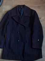 Vintage Michel Beaudouin navy wollen jas 48 Marineblauw, Ophalen of Verzenden, Maat 48/50 (M)