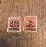 2x Duitse Rijk Postzegels 1923 - Hyperinflatie, Postzegels en Munten, Postzegels | Europa | Duitsland, Ophalen of Verzenden, Duitse Keizerrijk