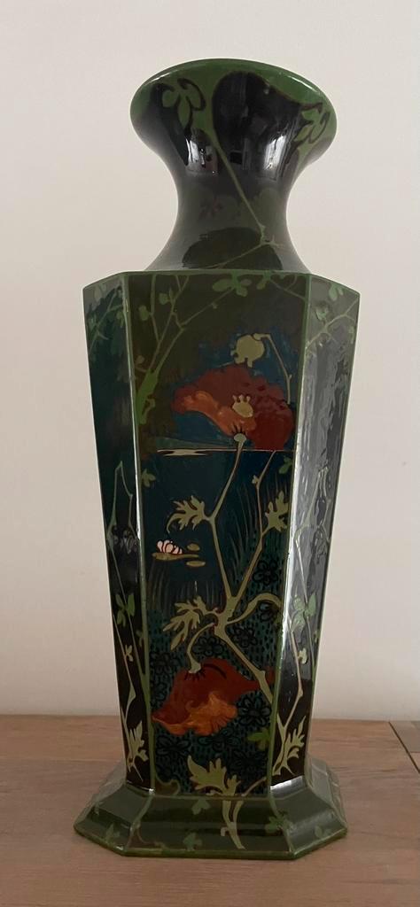 Prachtig  art nouveau rozenburg vaas 1900-1920, Antiek en Kunst, Antiek | Vazen, Ophalen of Verzenden