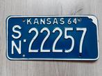Kentekenplaat 1964 Kansas USA Nummerplaat Nummerbord, Ophalen of Verzenden, Gebruikt