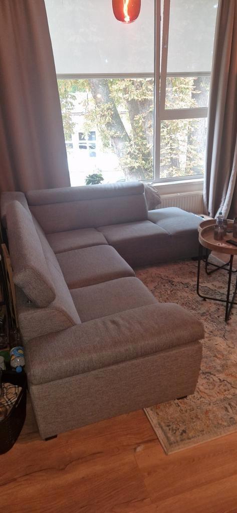 Hoekbank stof, Huis en Inrichting, Banken | Complete zithoeken, Gebruikt, Stof, Ophalen