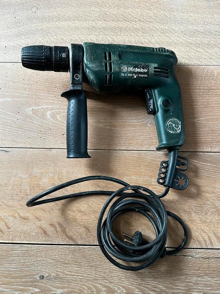 Metabo SB E 600 R+L, Doe-het-zelf en Verbouw, Gereedschap | Boormachines, Gebruikt, Boormachine, 600 watt of meer, Ophalen of Verzenden