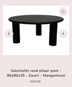 Nieuwe HSM Collection Salontafel Zwart Hout, 50 tot 100 cm, Rond, Nieuw, Minder dan 50 cm