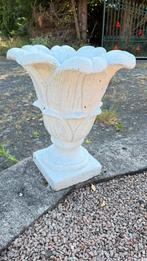 Tuin Tulp Vaas/pot - Beton - Wit, Tuin en Terras, Tuinvazen, Ophalen, Gebruikt