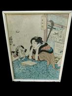 Japanse Woodblock print kunsthandel j.Max arnhem, Antiek en Kunst, Ophalen of Verzenden