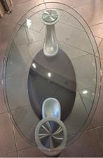 Glazen salontafel, Huis en Inrichting, Ophalen, Gebruikt, 50 tot 100 cm, 50 tot 100 cm