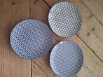 ontbijtborden 3 stuks blauw Xenos, Huis en Inrichting, Keuken | Servies, Ophalen of Verzenden, Nieuw, Overige stijlen, Bord(en)