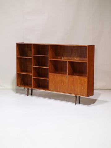Boekenkast teak vakkenkast Deens vintage 1960s beschikbaar voor biedingen