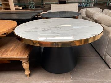 Richmond eettafel Odin, diameter 140 cm, faux marmer blad beschikbaar voor biedingen