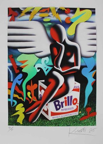 Mark Kostabi - Contemplating - Litho Handgesign. beschikbaar voor biedingen