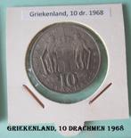 Griekenland, munt 10 drachmen jaar 1968, Postzegels en Munten, Munten | Europa | Niet-Euromunten, Ophalen of Verzenden, Losse munt