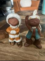 Vintage Eskimo & Indiaan Beeldjes Keramiek Set, Antiek en Kunst, Ophalen of Verzenden