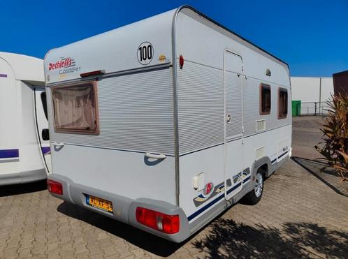 Mooie Detleffs camper 440DB, Caravans en Kamperen, Caravans, Particulier, tot en met 4, 750 - 1000 kg, Treinzit, Dethleffs, Dwarsbed