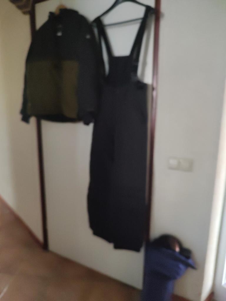 Ski uitrusting broek mt 176 zwart, jack mt S zwart/groen, Ophalen, Zo goed als nieuw, Maat 34 (XS) of kleiner