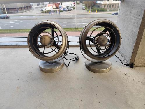 Set van 2 metalen tafellampen, industriële look, Huis en Inrichting, Lampen | Tafellampen, Zo goed als nieuw, Minder dan 50 cm