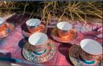 Thai Benjarong Set of 6 Cups and Saucers for Tea and Coffee, Ophalen of Verzenden