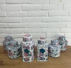 6 Chinese potten met deksels, Ophalen of Verzenden