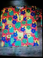 Carnavals Bloemen Blouse - Lange Mouw, Maat 38/40 (M), Carnaval, Ophalen of Verzenden, Vintage