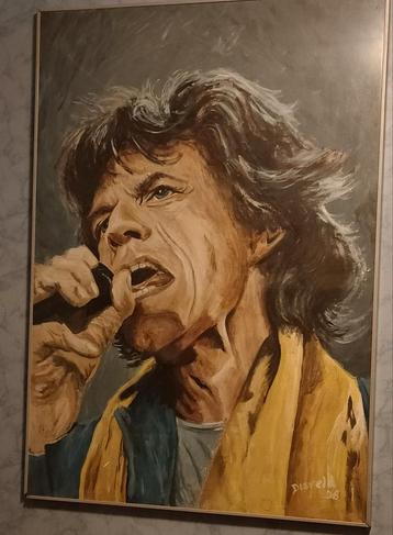 acryl schilderij Mick Jagger van Disveld