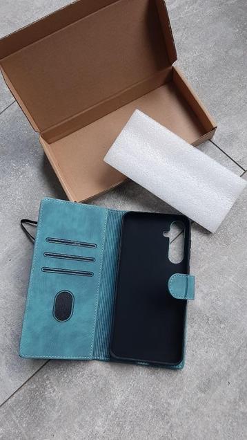 Telefoonhoes Samsung A35 Blauw opdruk kat beschikbaar voor biedingen