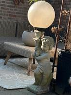 Putti, Tuinbeeld Lamp van beton 100cm x 35cm, Tuin en Terras, Tuinbeelden, Ophalen, Gebruikt, Beton, Engelenbeeld