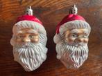 2 mooie kerstballen hoofd Kerstman, Diversen, Kerst, Ophalen of Verzenden, Zo goed als nieuw