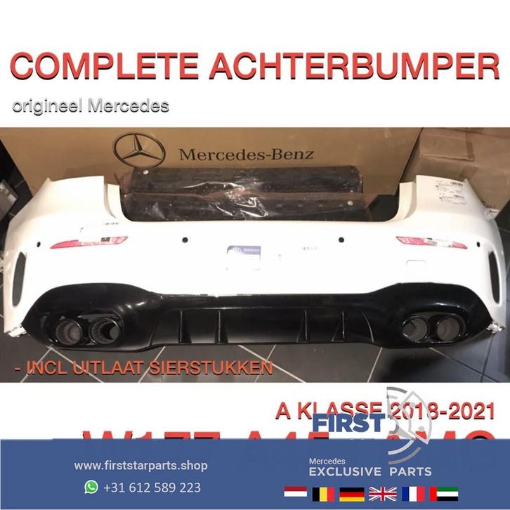 W177 A45 / A45s AMG ACHTERBUMPER Mercedes A Klasse 45 WIT 20, Auto-onderdelen, Carrosserie en Plaatwerk, Bumper, Mercedes-Benz