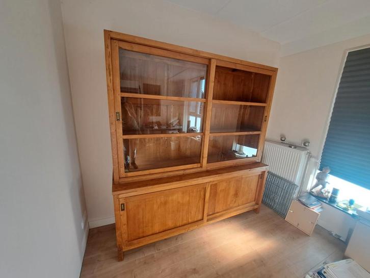 Houten Buffetkast Vintage, Huis en Inrichting, Kasten | Buffetkasten, Gebruikt, 200 cm of meer, 50 tot 75 cm, Ophalen
