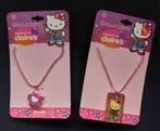 * 2 roze Sanrio Hello Kitty kettingen nieuw Medallion *, Sieraden, Tassen en Uiterlijk, Nieuw, Overige materialen, Ophalen of Verzenden